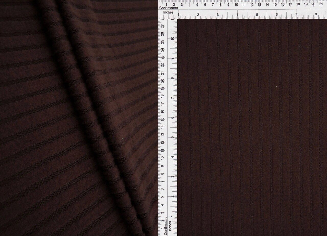 1 Yard Heavy Brush Sweater Hacci Rib Fabric 230 GSM Polyester Spandex Blend 60" Width